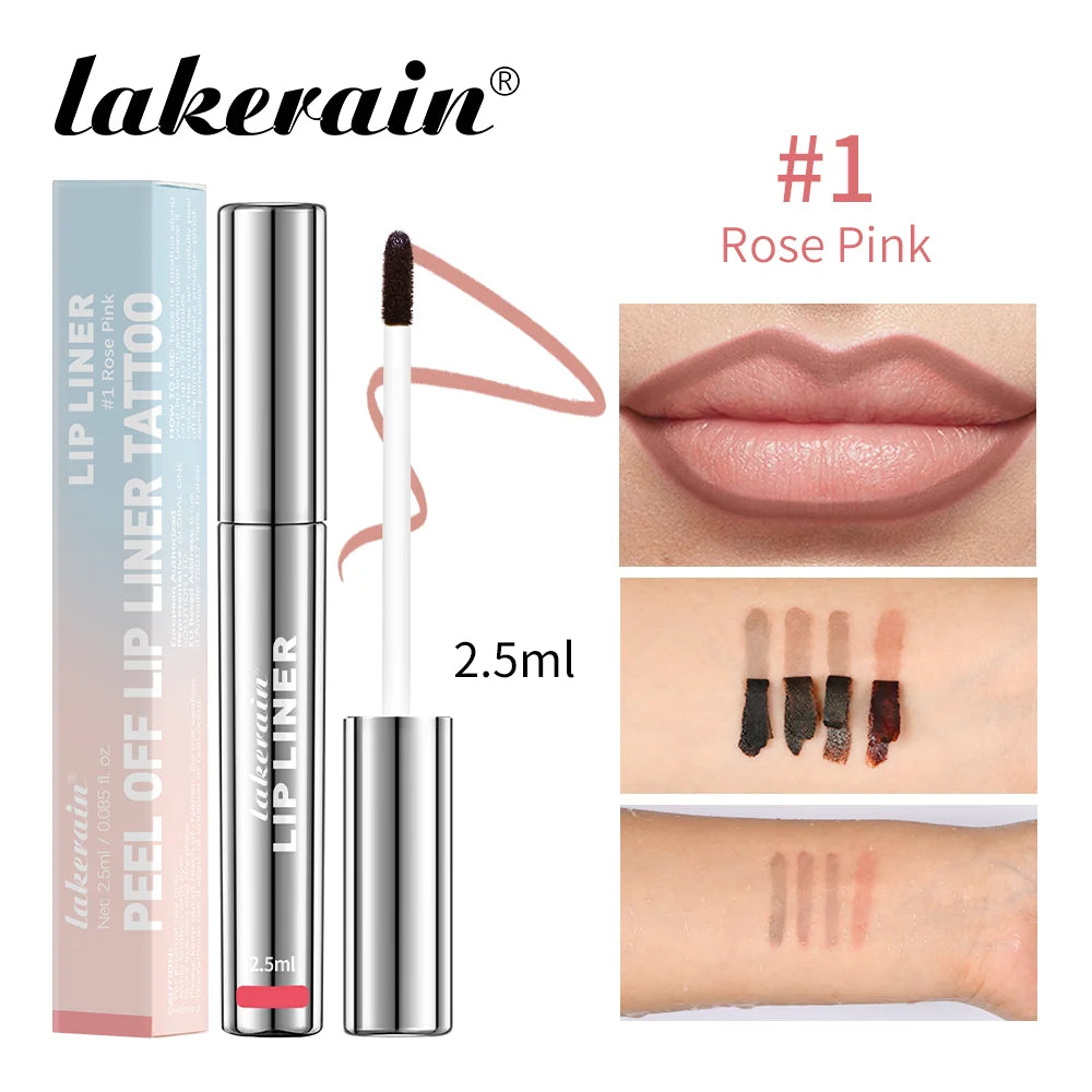 LIPSTICK TATTOO - 4x Rouge à lèvres Semi-Perment Peel-off