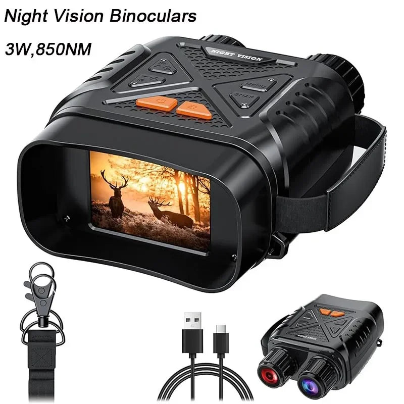 Jumelles de vision nocturne 1080P avec zoom numérique 10x — écran 2,8 pouces, portée 800 m