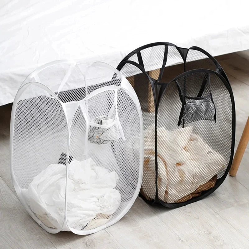 Grand Panier à Linge en Maille Pop-up et Pliable