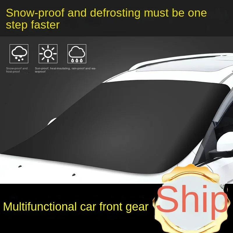Bâche de Protection Magnétique pour Pare-Brise Voiture – Épaisse, Anti-Neige, Anti-Givre & Anti-UV – Été/Hiver