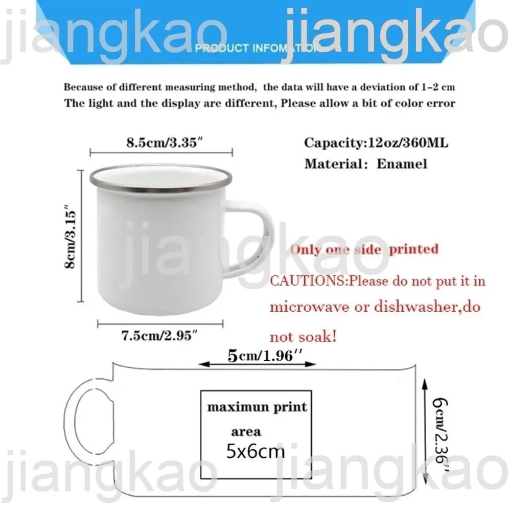 Tasse en Acier Émaillé Message Personnalisé - Idée Cadeau