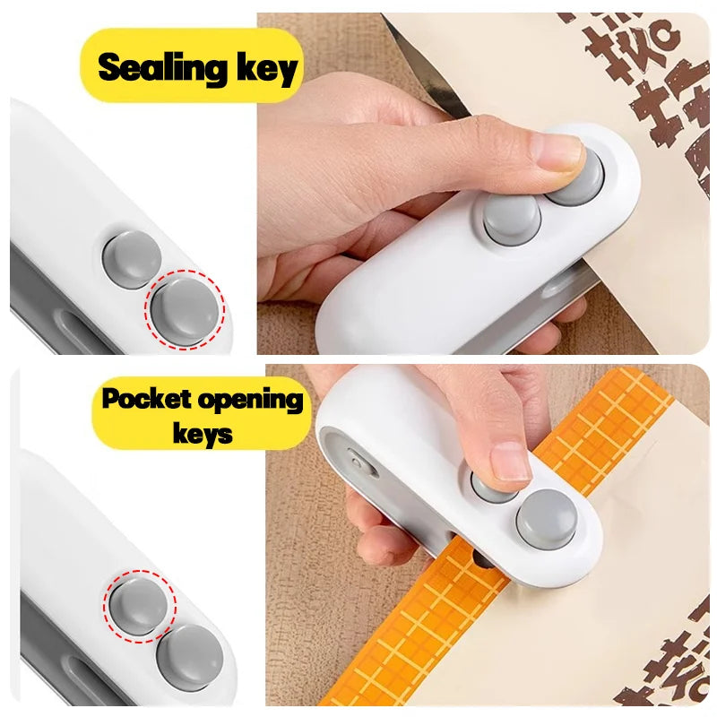 Mini Scelleuse Thermique 2-en-1 - Scelle & Ouvre vos Sachets
