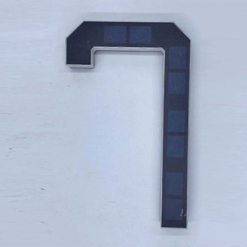 Plaque Numéro de Maison Solaire LED 12CM – Panneau d’Adresse Lumineux Étanche pour Extérieur