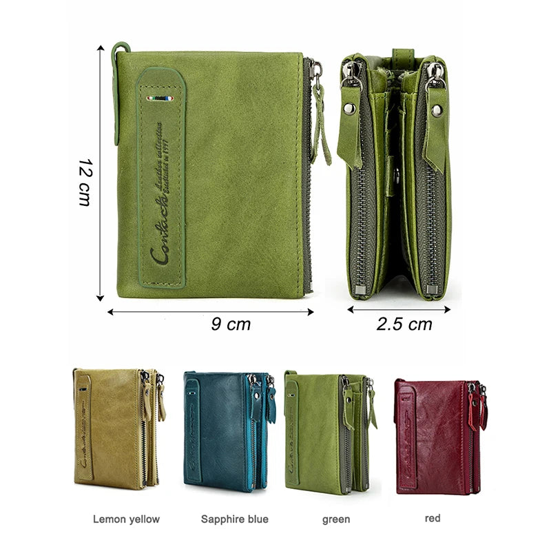 Portefeuille Vintage en Cuir véritable - Grande Capacité