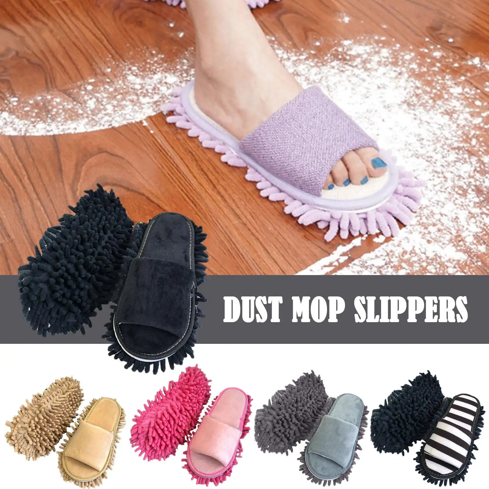 Pantoufles d'intérieur anti-poussière mixte