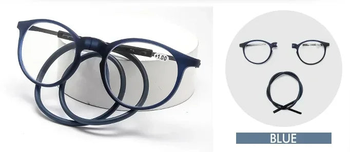 Lunettes de Lecture Fermeture Avant Magnétiques - Cordon Silicone Réglable