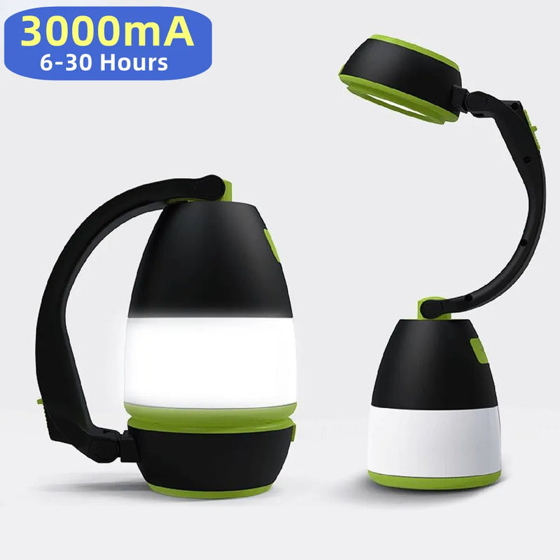 Lampe de camping multifonctions 3 en 1 à LED rechargeable