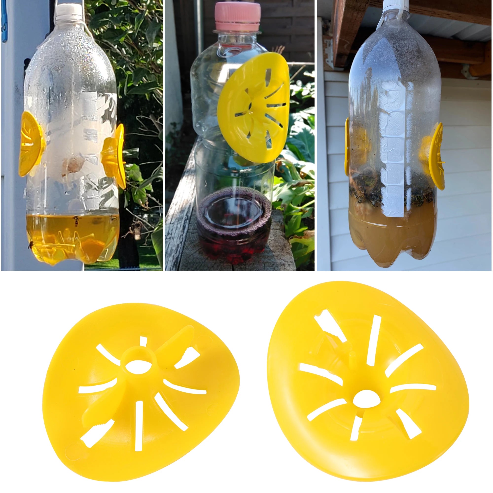 Lot de 10 Pièges réutilisable à guêpes et frelon en forme de fleur pour bouteilles