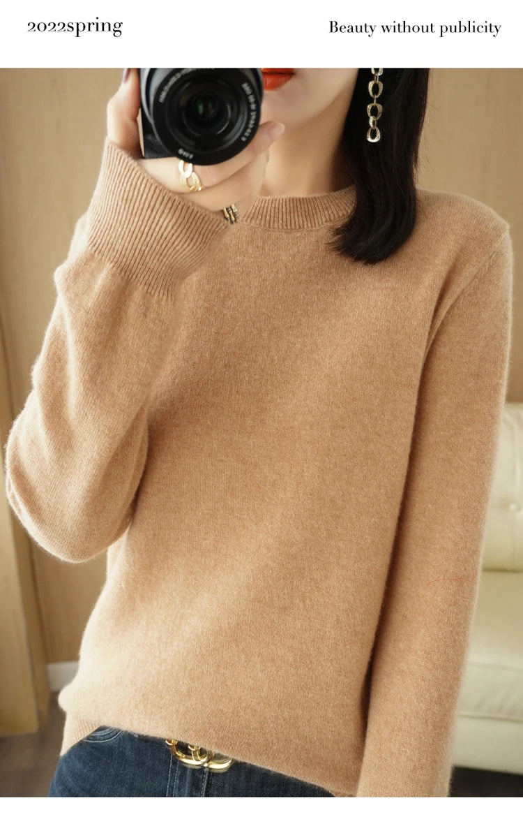 Pull en laine Mérinos BASIC à Col rond