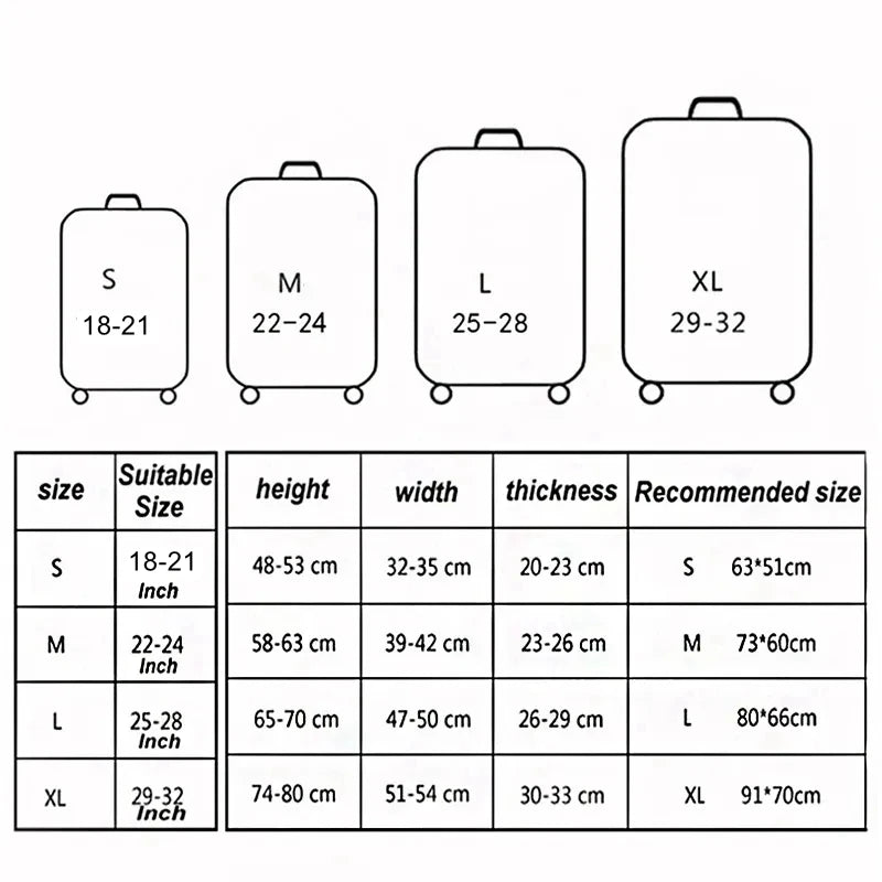 Housse Valise Colorée – Tissu Épais Anti-Rayures
