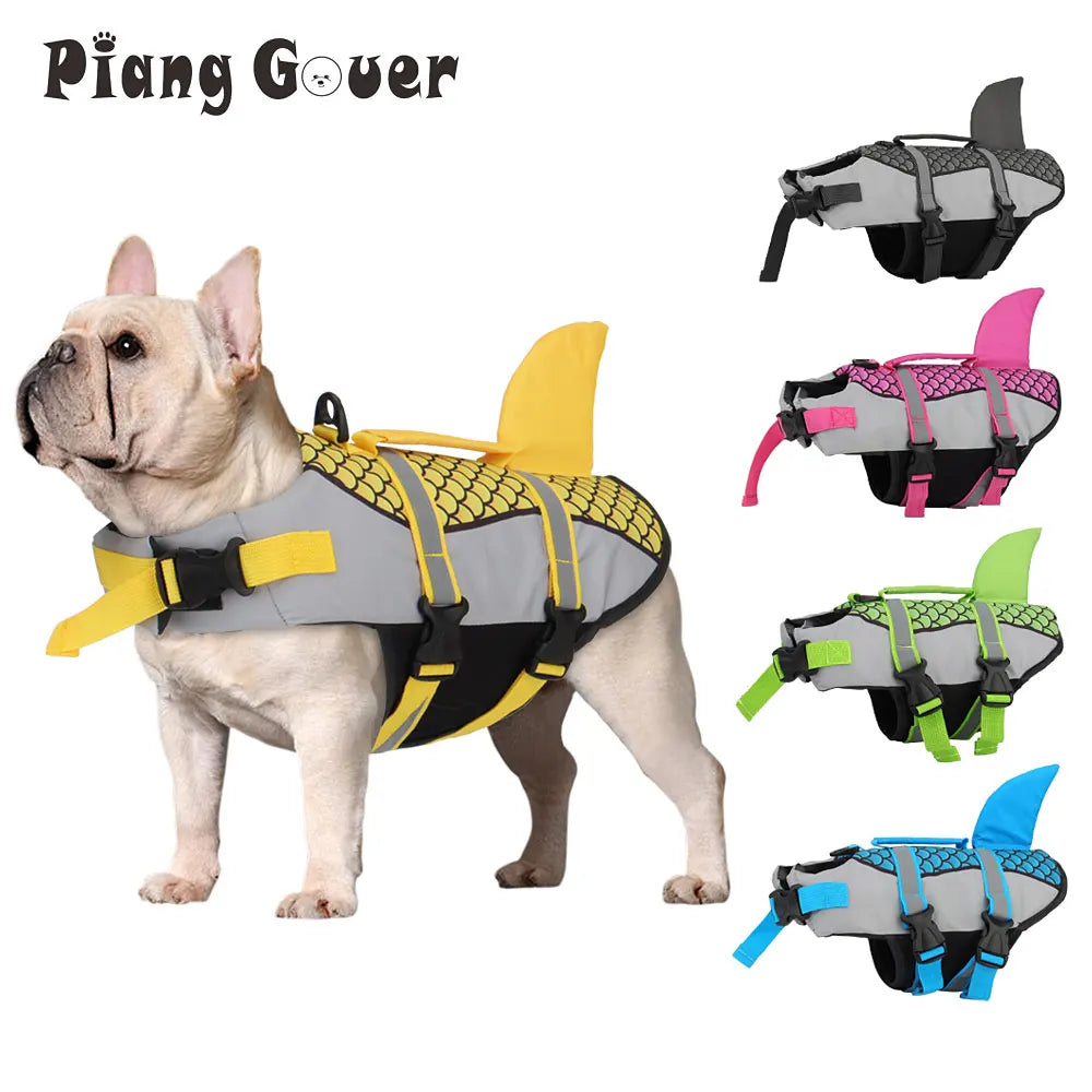 Gilet de Sauvetage Requin pour Chien – Harnais de Natation Sécurisé pour Été
