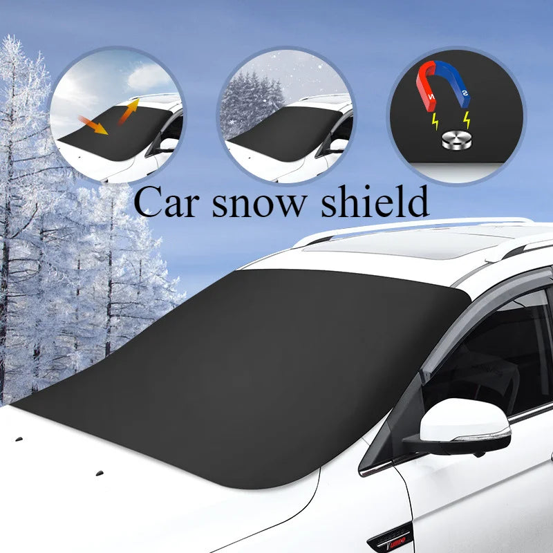 Bâche de Protection Magnétique pour Pare-Brise Voiture – Épaisse, Anti-Neige, Anti-Givre & Anti-UV – Été/Hiver