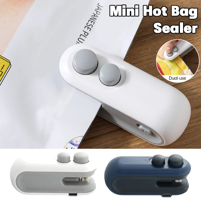 Mini Scelleuse Thermique 2-en-1 - Scelle & Ouvre vos Sachets