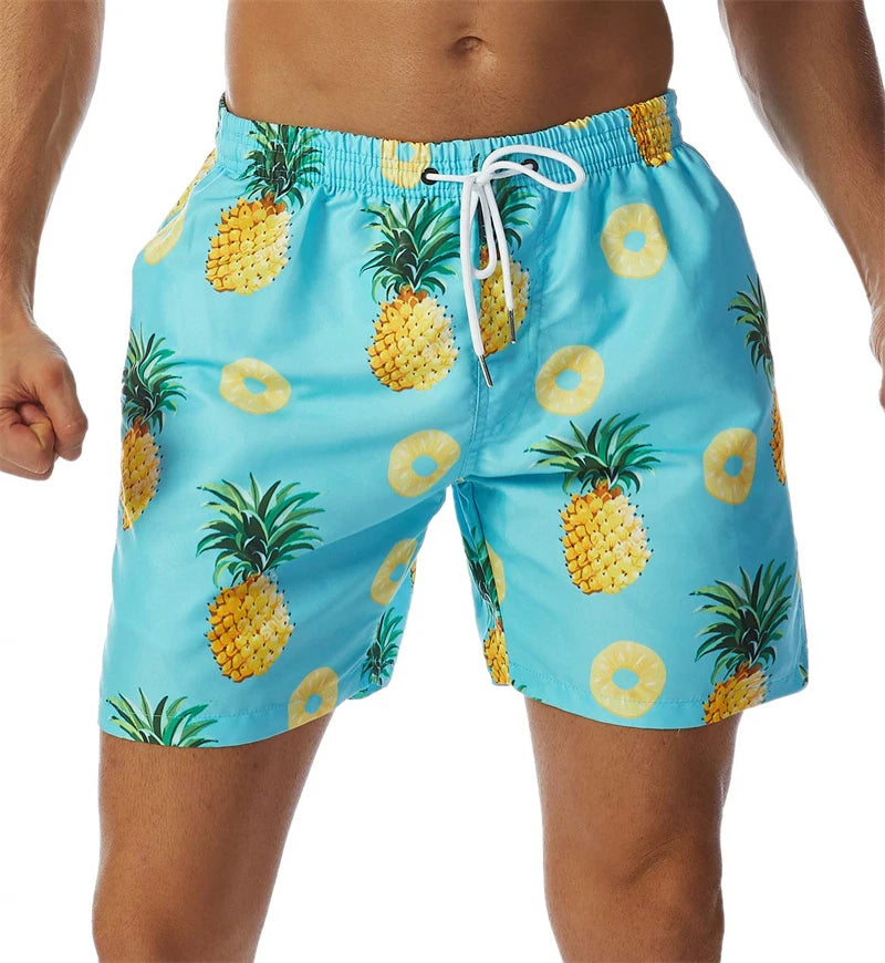 Short de Bain à Cordon et Différents Motifs