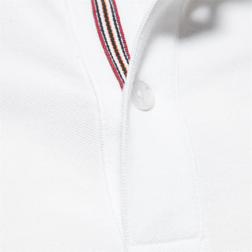 Polo brodé Girafe à Manches Courtes en Coton pour Homme