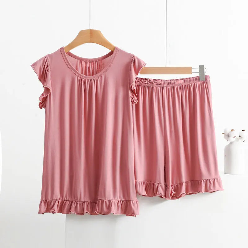 Pyjama en Modal à volants Femme - Printemps/ Été