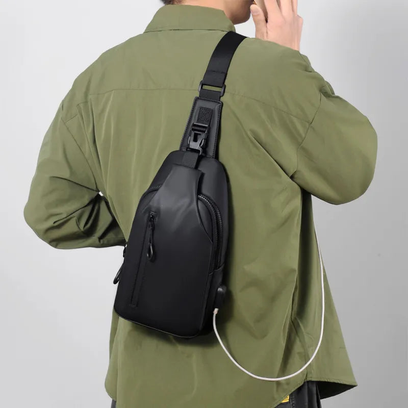 Sac bandoulière imperméable chargement USB