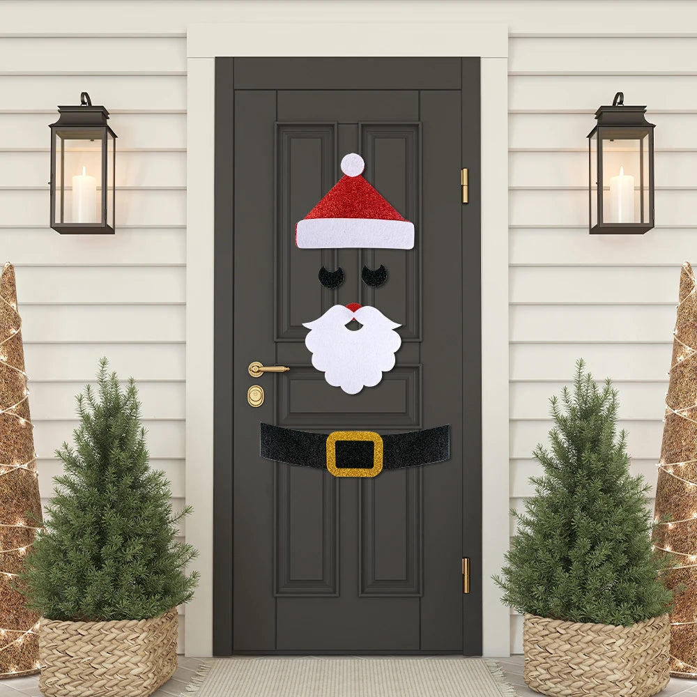 Autocollant de Noël en Feutrine pour Porte, Mur ou Fenêtre