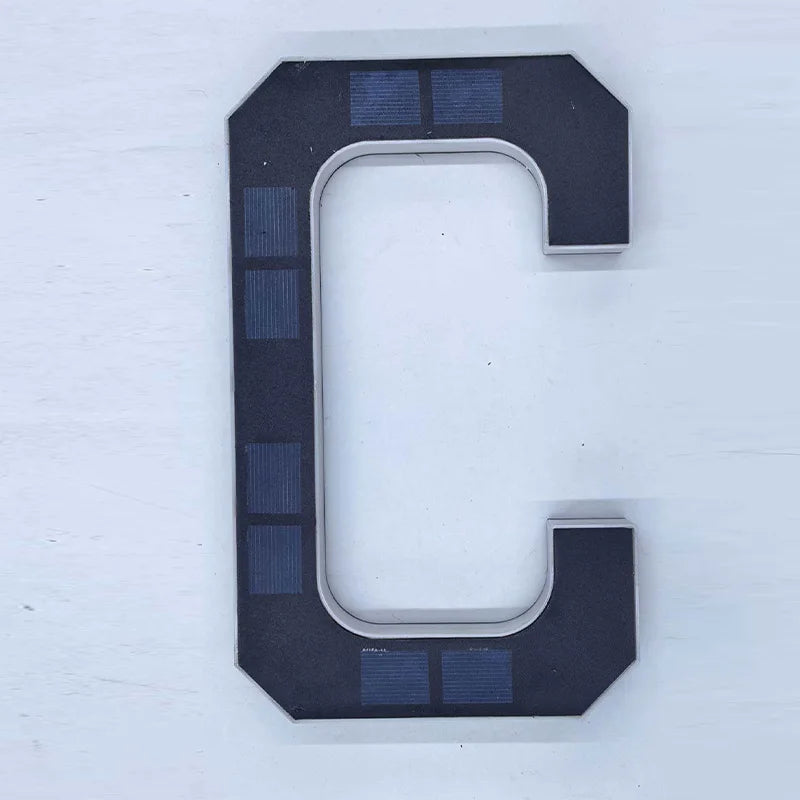 Plaque Numéro de Maison Solaire LED 12CM – Panneau d’Adresse Lumineux Étanche pour Extérieur