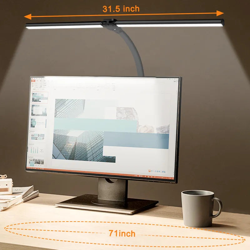 Lampe de bureau LED à double tête avec télécommande