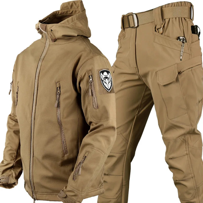 Ensemble Veste et Pantalon Militaire imperméable + Ceinture tactique OFFERTE