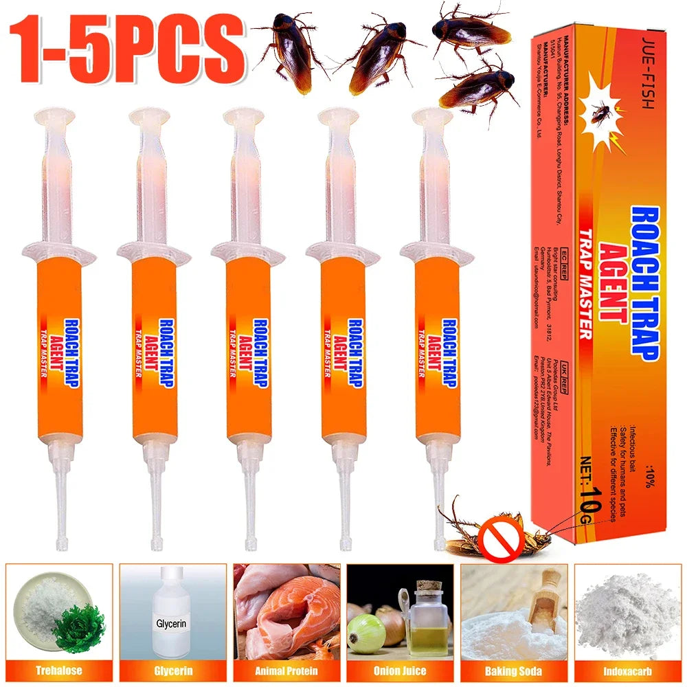 Lot de 5 Appâts Gel pour Cafards