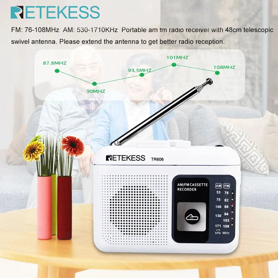 Radio Cassette Portable FM/AM avec Enregistreur