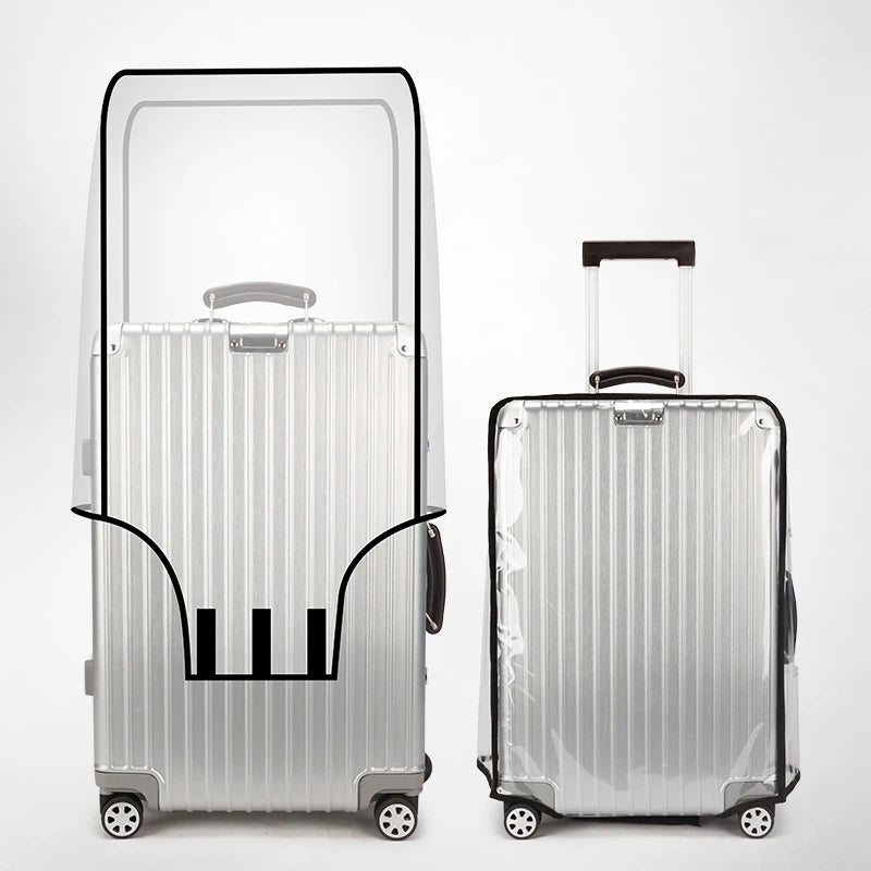 Housse de Protection Transparente pour Valise 50 à 76CM – PVC Épais Imperméable Anti-Rayures