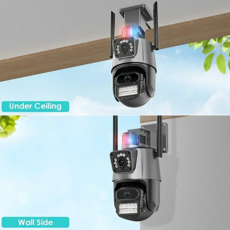 Caméra de surveillance rotative 360° Double Vision HD - Alarme Détection des mouvements