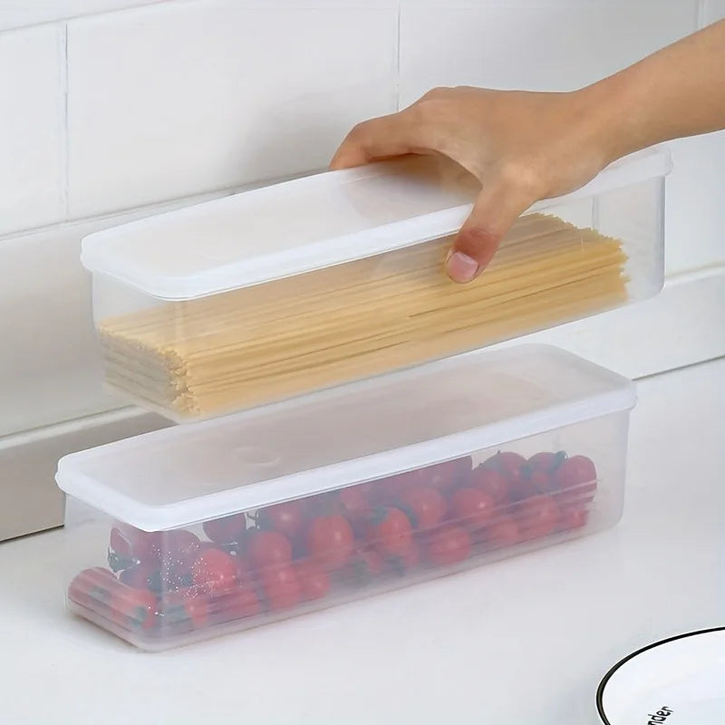 Lot de 4 Boîtes de Rangement pour Réfrigérateur – Conteneurs Alimentaires Rectangulaires Réutilisables pour Fruits, Légumes...