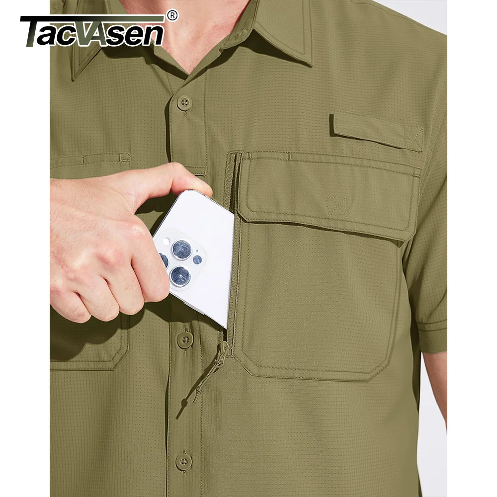 Chemise Cargo Homme Anti-UV à Séchage Rapide