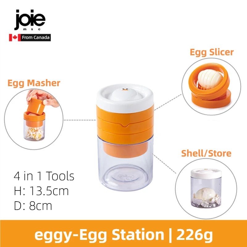 Chef Eggy - Ustensile 3 en 1 pour Oeuf - Épluche, Coupe & Émiette