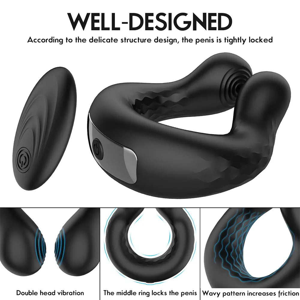 Anneau vibrant en silicone - Homme