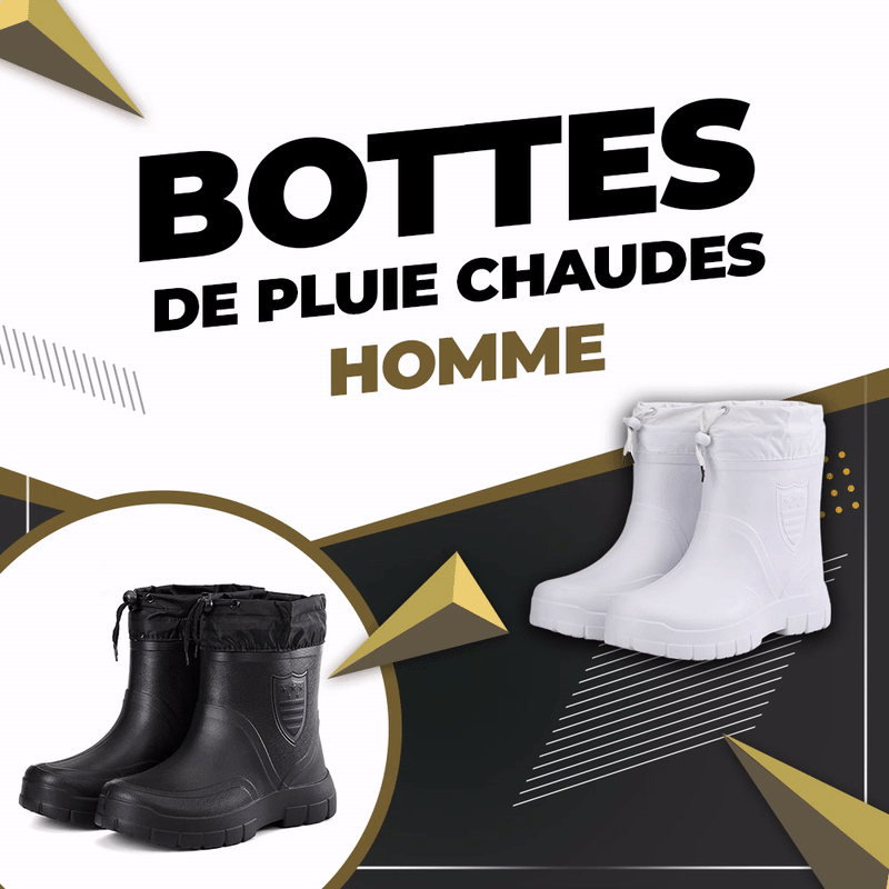 Bottes de pluie chaudes Homme