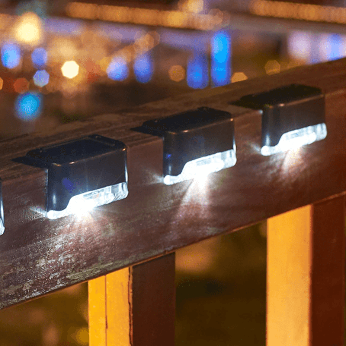 Lot de 4 Appliques LED Solaires pour escalier - DealValley