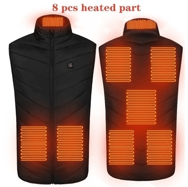 Gilet Chauffant Electrique - 8 Zones chauffantes - DealValley
