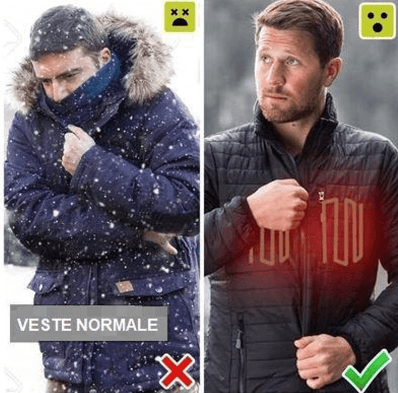 Gilet Chauffant Electrique - 8 Zones chauffantes - DealValley