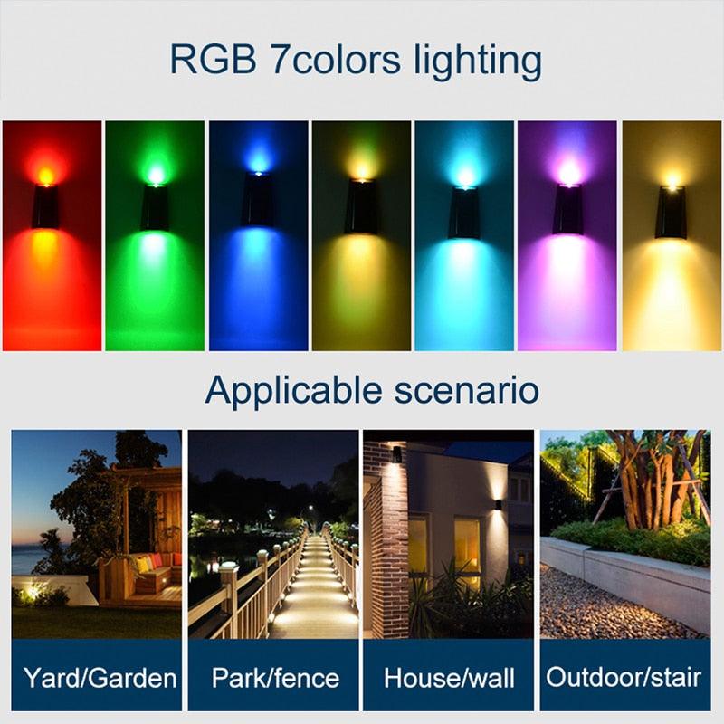 Lot de 4 Appliques murales solaires RVB - DealValley