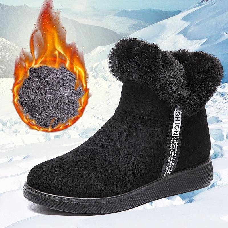 Bottines effet daim - fourrée - Femme - DealValley