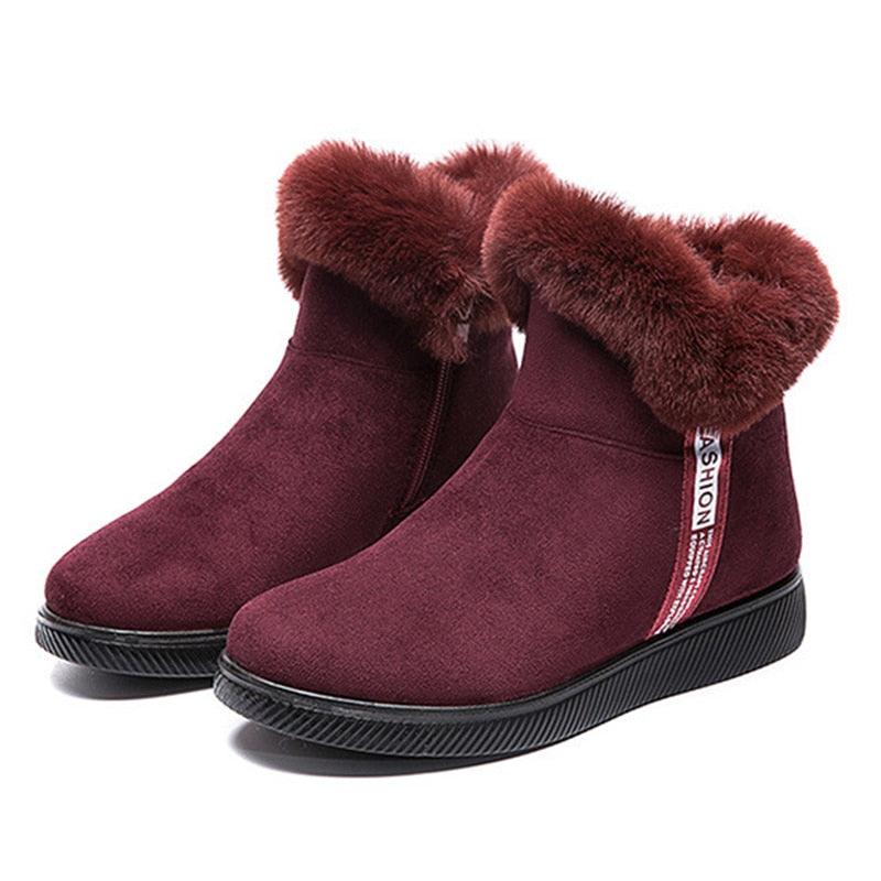 Bottines effet daim - fourrée - Femme - DealValley