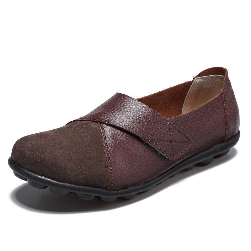 Maddy - Mocassins orthopédiques en cuir femme - DealValley