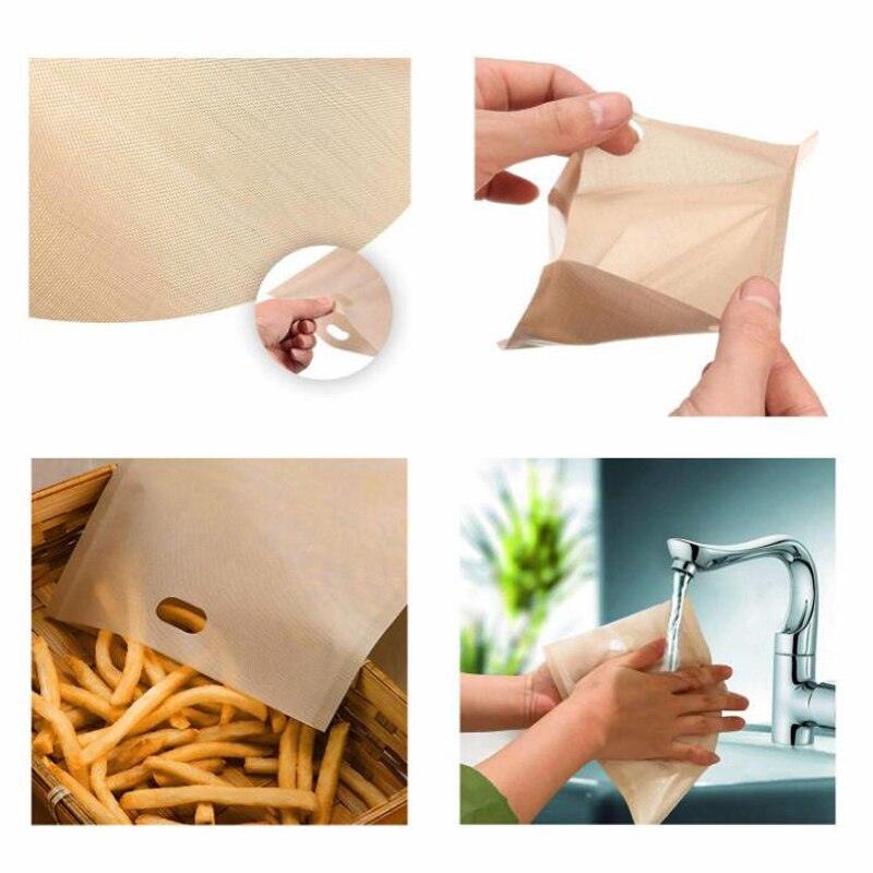 10 x Sac de cuisson anti-adhésif réutilisable - Grille-pain/four - DealValley