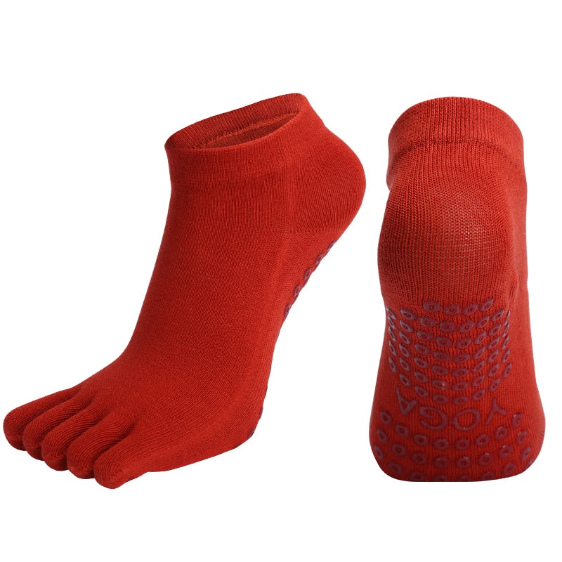 2x Chaussettes doigts antidérapantes