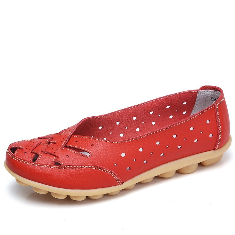 Ballerines en cuir confortables mi-saison