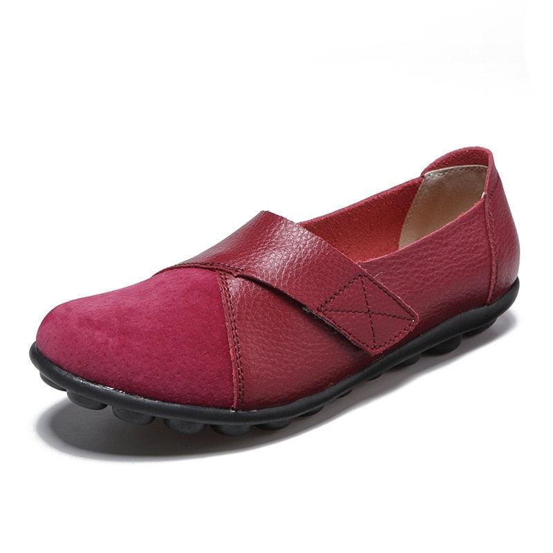 Maddy - Mocassins orthopédiques en cuir femme - DealValley
