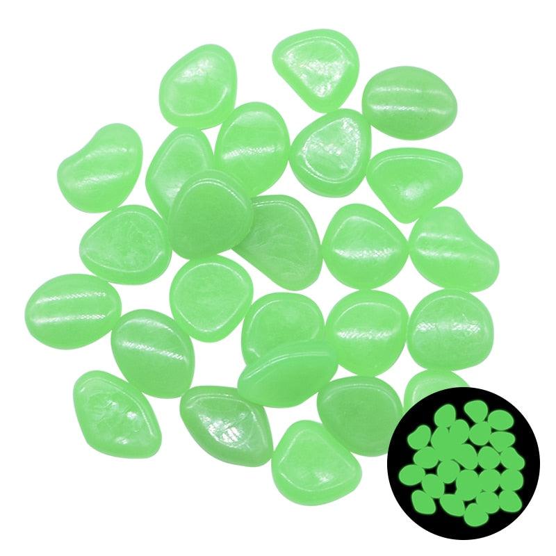 Pierres lumineuses décoratives vert
