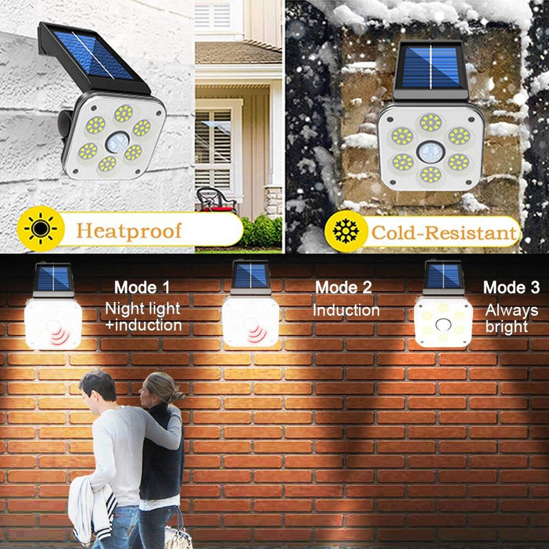 Applique murale LED SOLAIRE - Système PIR 