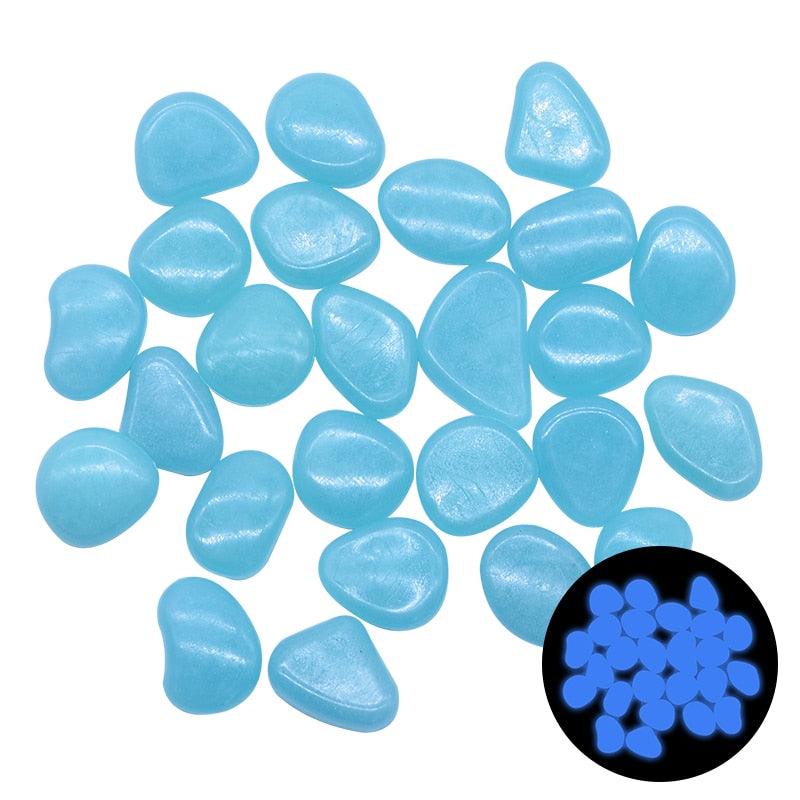 Pierres lumineuses décoratives bleu