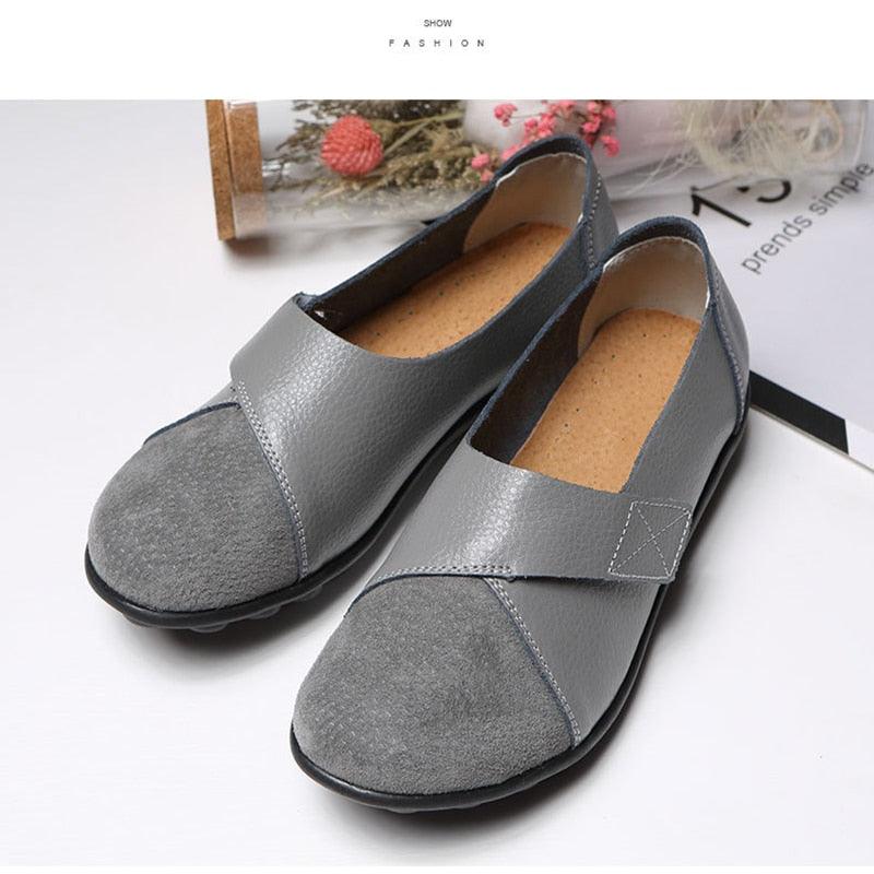 Maddy - Mocassins orthopédiques en cuir femme - DealValley
