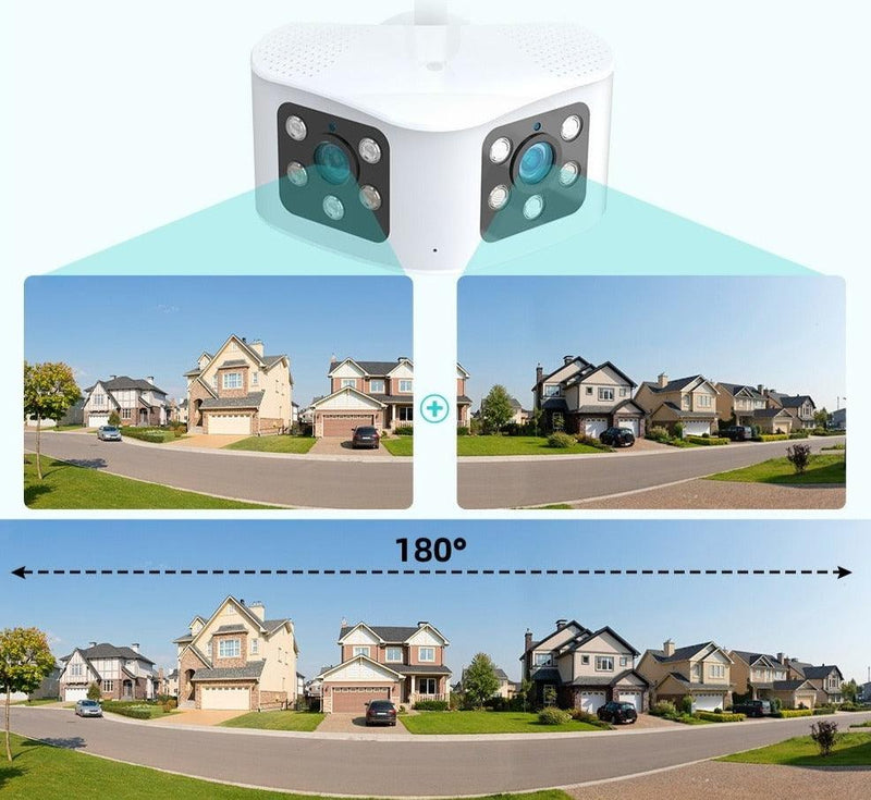 Caméra de surveillance ULTRA GRAND ANGLE - Double Objectif - DealValley